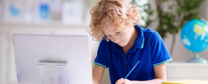 stock photo student remote learning