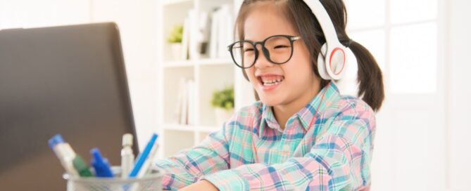 elementary-aged student remote learning