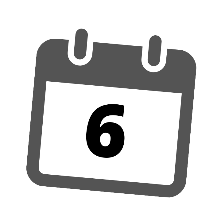 grey calendar date 6