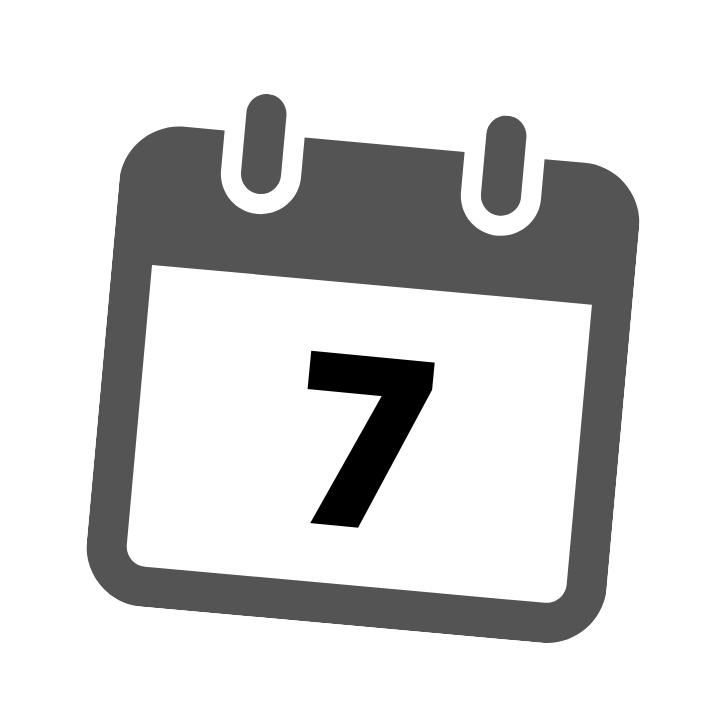 grey calendar date 7