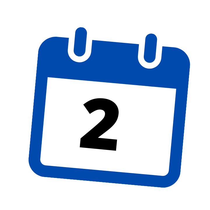 blue calendar date 2