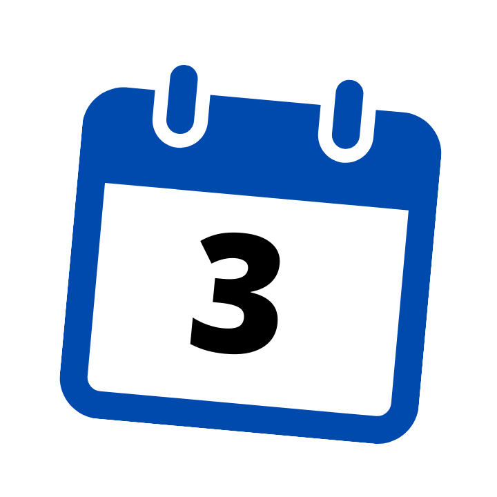 blue calendar date 3