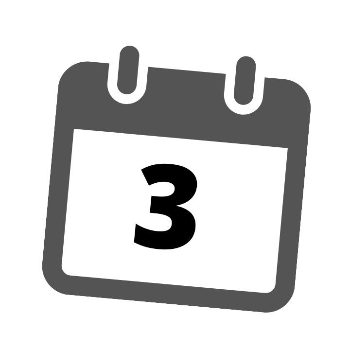 grey calendar date 3