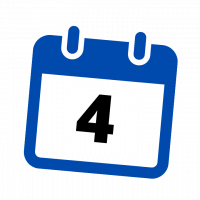 blue calendar date 4