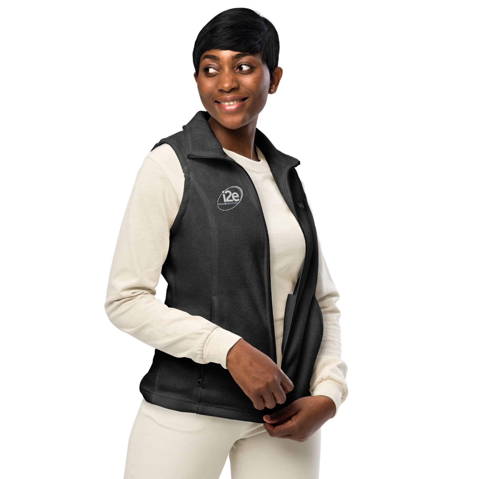 i2e women’s cut fleece vest - Image 5