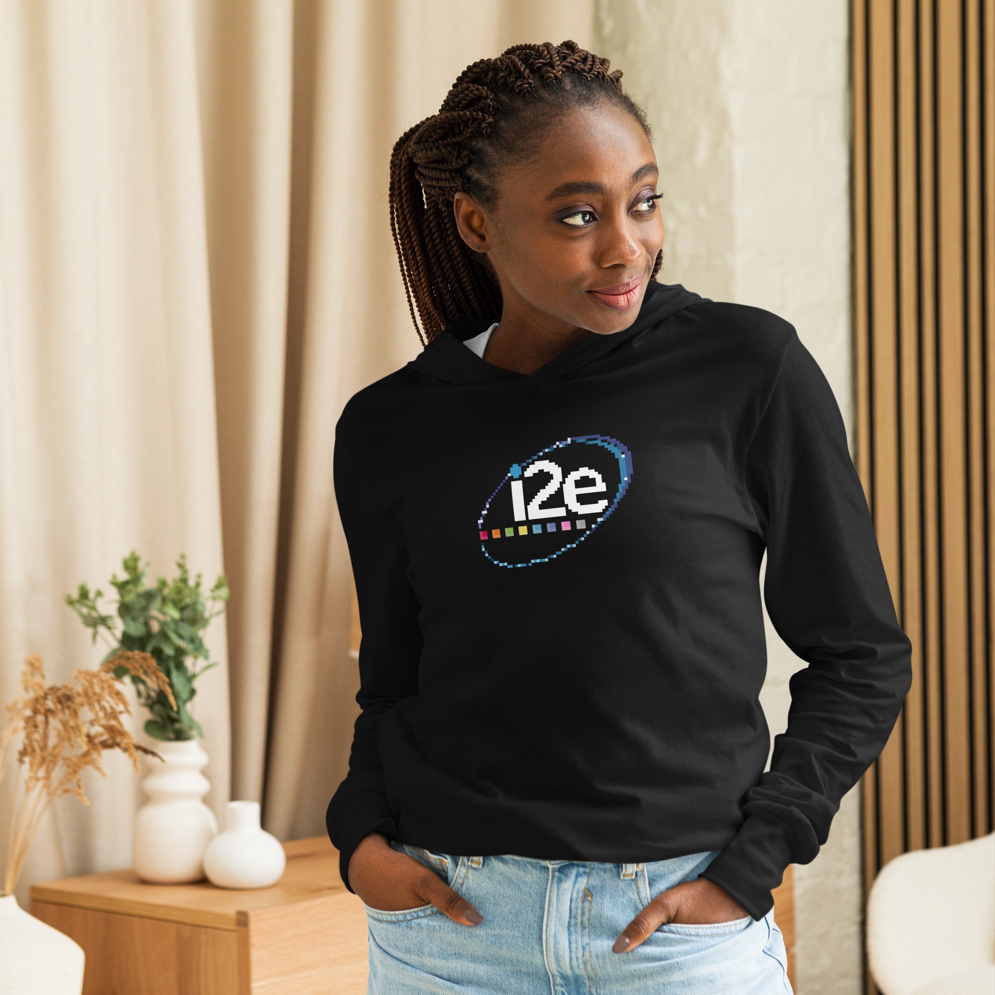 i2e Blocky Logo Hooded long-sleeve tee - Image 10
