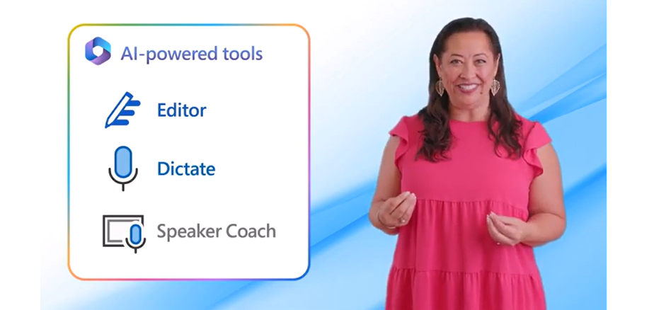 AI-powered tools Editor Dictate Speaker Coach
